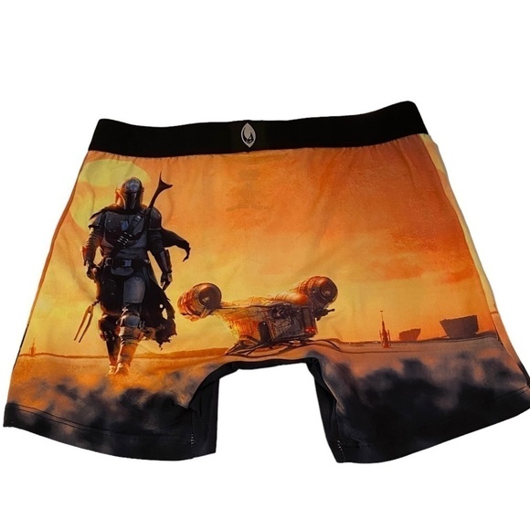 CRAZY BOXER The Mandalorian Sunset Boxer Brief Underwear sz Medium Orange Yellow - Picture 2 of 7